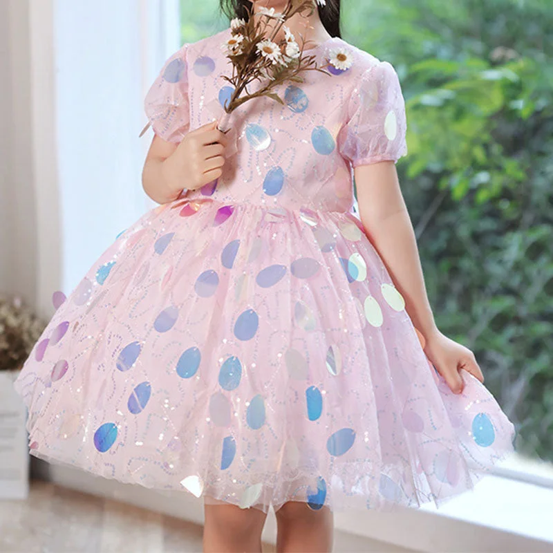 Big Discounts Baby Girl Dress Toddler Ball Gowns Princess Circle Sequins Birthday Party Dress