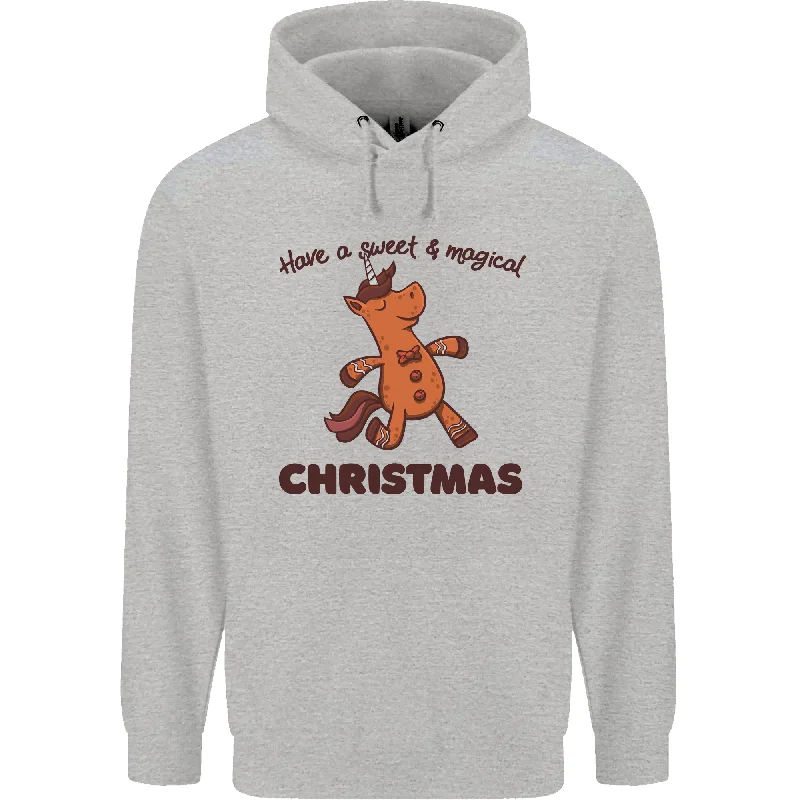 Extra Savings Gingerbread Man Unicorn Christmas Mens 80% Cotton Hoodie