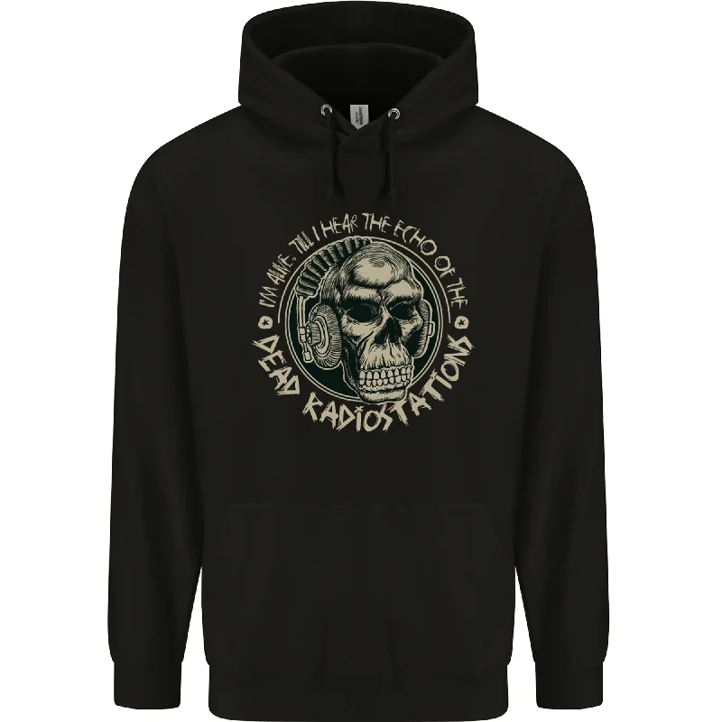 Bonus Savings Dead Radio Stations Punk Music Rock Guitar Mens 80% Cotton Hoodie