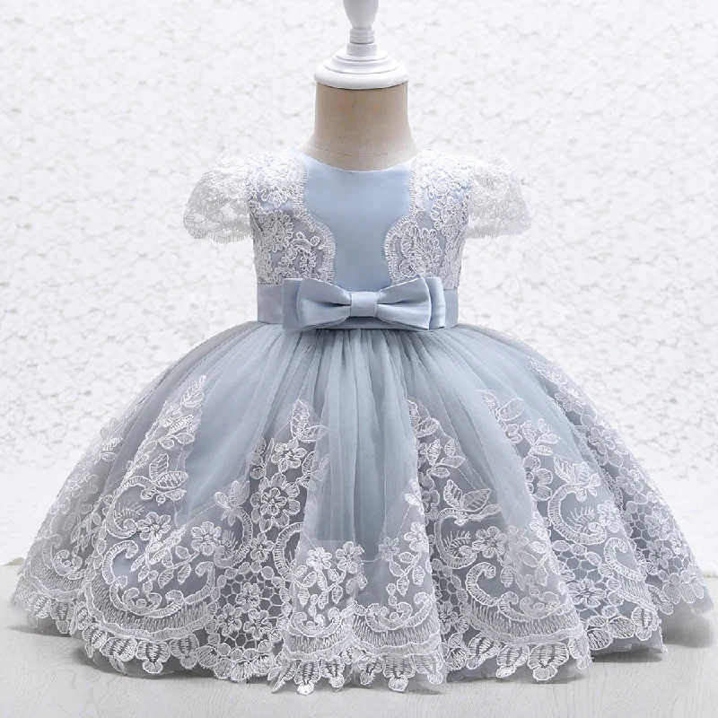 Closeout Sale Baby Girl Formal Princess Dresses Easter Dresses Toddler Summer Lace Bow Cute Ball Gowns Birthday Dresses