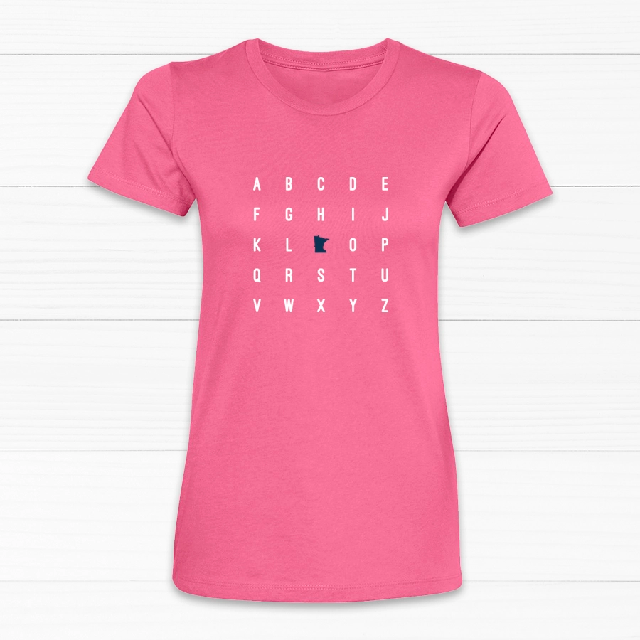 New Arrival MN Alphabet Women's Tee