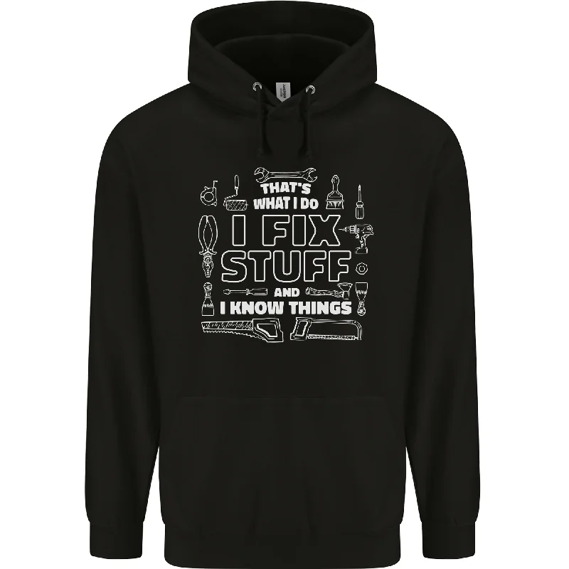 Overstock I Fix Stuff Funny Plumber Electrician Mechanic Mens 80% Cotton Hoodie