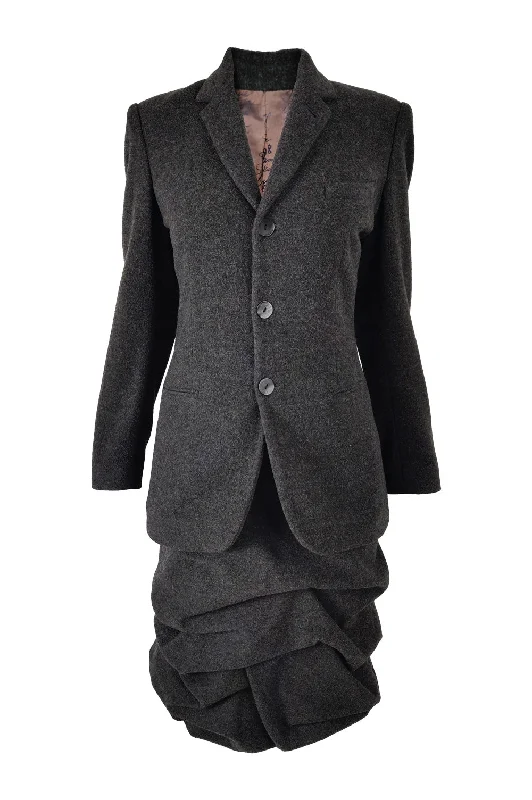 Extra Discounts Jean Paul Gaultier Vintage Grey Wool & Cashmere Skirt Suit