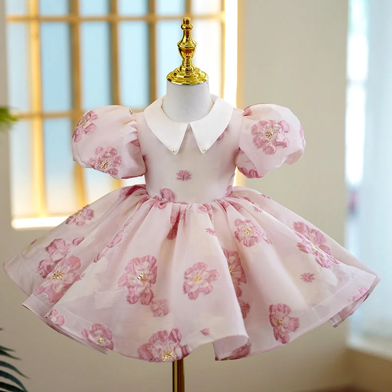 Inventory Reduction Flower Girl Dress Toddler Prom Flower Embroidered Puff Sleeves Fluffy Princess Dress Inventory Reduction Flower Girl Dress Toddler Prom Flower Embroidered Puff Sleeves Fluffy Princess Dress