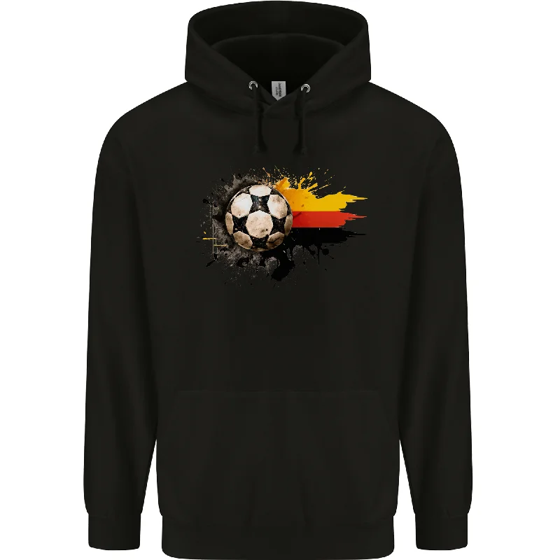 Savings Bonanza German Football Germany Soccer Ball Flag Mens 80% Cotton Hoodie