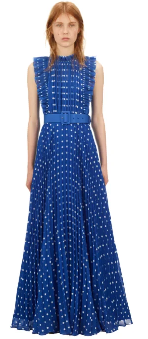Early Access Polka Dot Chiffon Maxi Dress