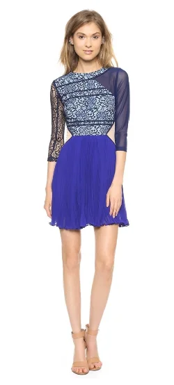 Instant Discount Blue Lace Mini Dress
