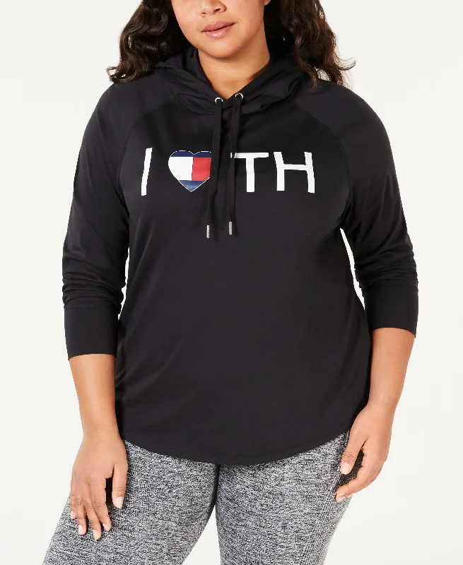 Clearance Items Tommy Hilfiger Sport Plus Size I Love Th Logo Hoodie