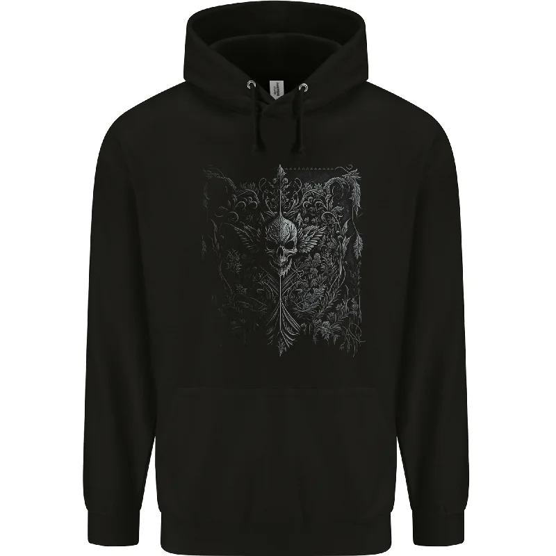 Super Savings Darkness Skull Gothic Goth Heavy Metal Music Mens 80% Cotton Hoodie