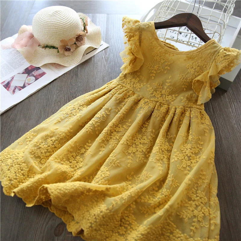 Deal Dash Baby Girl Summer Embroidered Lace Mesh Flower Girl Dress Birthday Princess Dress Deal Dash Baby Girl Summer Embroidered Lace Mesh Flower Girl Dress Birthday Princess Dress