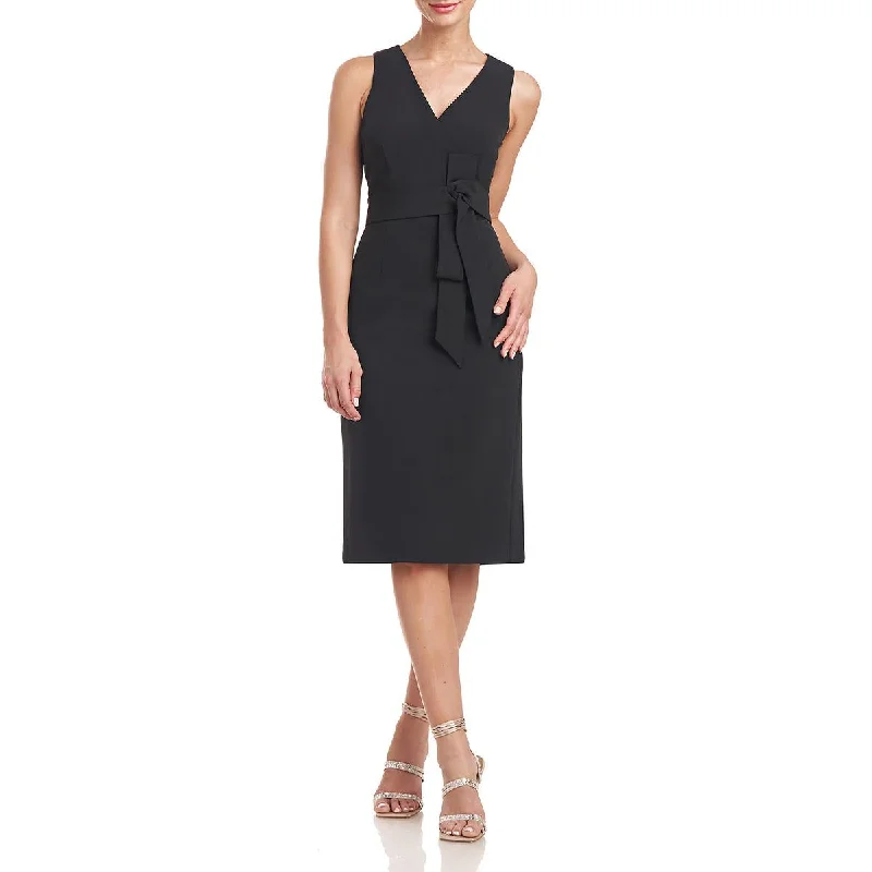 JS Collections Womens Ella V-Neck Bow Cocktail And Party Dress