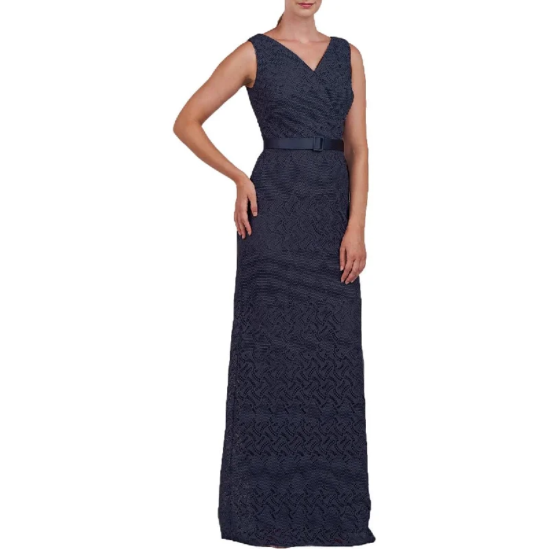 Kay Unger New York Womens Lace Long Evening Dress