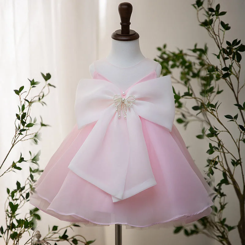Best Bargains Girl Formal Dresses Baby Girl Summer Big Bow Cake Fluffy Ball Gowns Princess Dresses