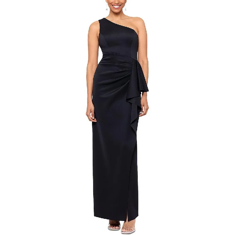 Xscape Womens One Shoulder Maxi Evening Dress