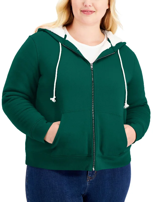 Savings Spectacular Style & Co Plus Size Sherpa Lined Hoodie