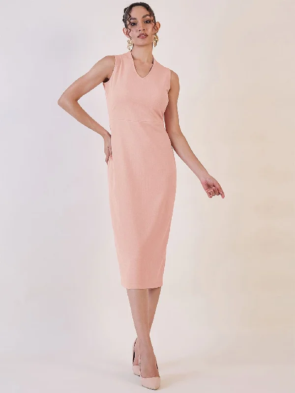 Deal Zone Pink Sheath Dress