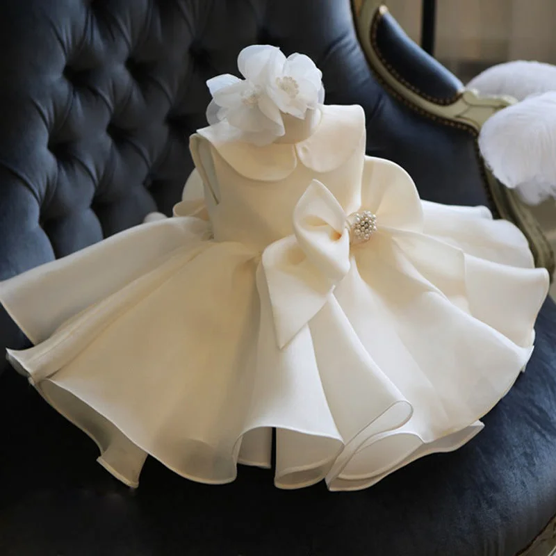 Instant Savings Baby Girl and Toddler White Round Neck Sleeveless Fluffy Birthday Party Princess Dress Instant Savings Baby Girl and Toddler White Round Neck Sleeveless Fluffy Birthday Party Princess Dress