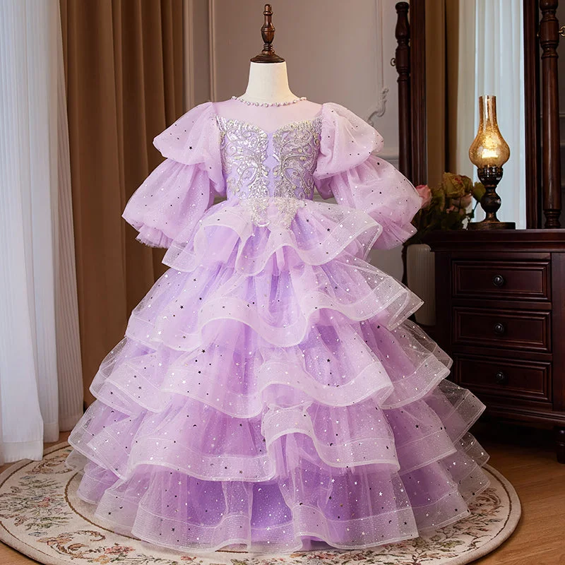 Deal of the Day Flower Girl Dress Children Easter Dress Party Dress Purple Sequins Puffy Princess Communion Dress Deal of the Day Flower Girl Dress Children Easter Dress Party Dress Purple Sequins Puffy Princess Communion Dress
