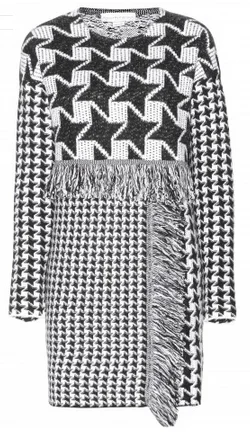 Final Clearance Houndstooth Wool Dress