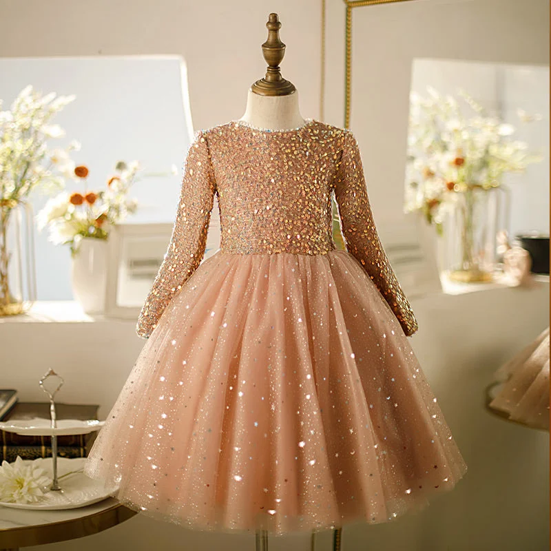 Last Chance Girl Formal Princess Dress Baby Girl Long Sleeve Cute Bow Knot Sequin Dress Toddler Birthday Party Dress Last Chance Girl Formal Princess Dress Baby Girl Long Sleeve Cute Bow Knot Sequin Dress Toddler Birthday Party Dress