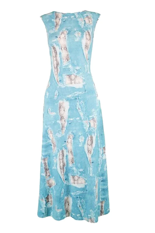 Bargain Prices Krizia Vintage Snakeskin Print Stretchy Maxi Dress, 1990s