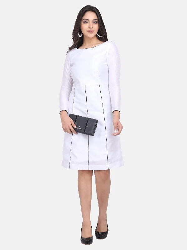 Today’s Special Dupioni A line Party Dress - Paper White