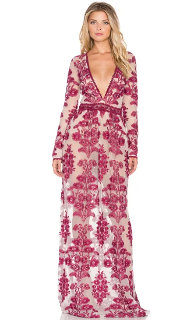 Bargain Bin Temecula Maxi Dress Wine