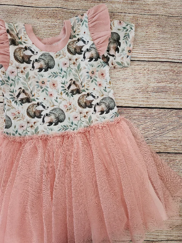 Big Discounts Floral Badgers party dress- Made to order