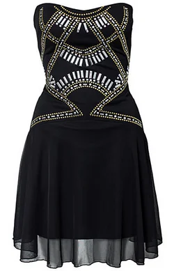 Final Markdown Front Studded Waist Dress