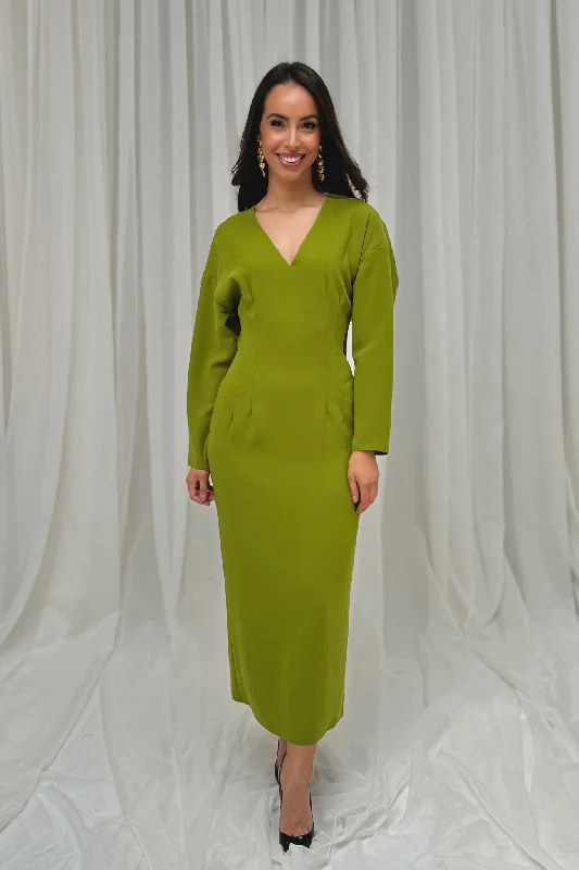 Massive Deals Kayla Lace Insert Dress In Green