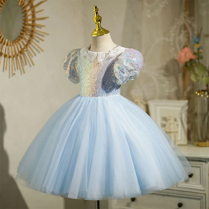 Can't Be Beat Toddler Prom Dress Girl Birthday Party Dress Lace Collar Sequin Puff Sleeves Dress Can't Be Beat Toddler Prom Dress Girl Birthday Party Dress Lace Collar Sequin Puff Sleeves Dress