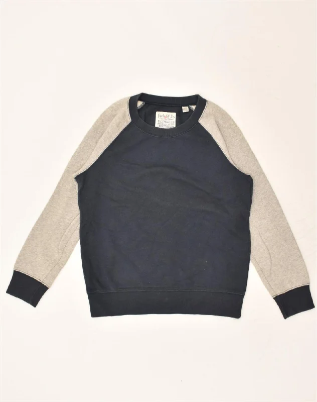 Today’s Deal JACK WILLS Womens Sweatshirt Jumper UK 10 Small  Navy Blue Colourblock
