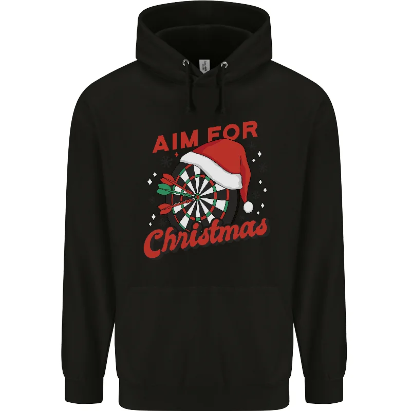 Exclusive Access Darts Aim for Christmas Funny Xmas Mens 80% Cotton Hoodie