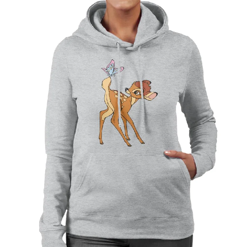 Don't Wait Disney Bambi Butterfly On Tail Women's Hooded Sweatshirt