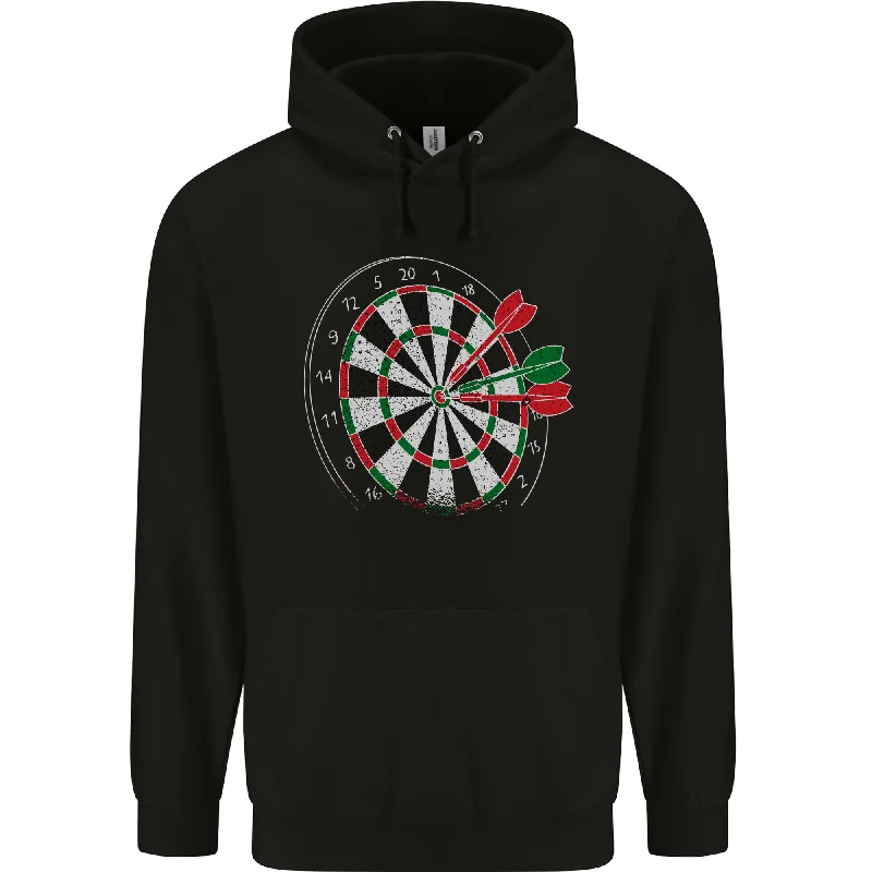 Buy Now Distressed Dart Board Mens 80% Cotton Hoodie