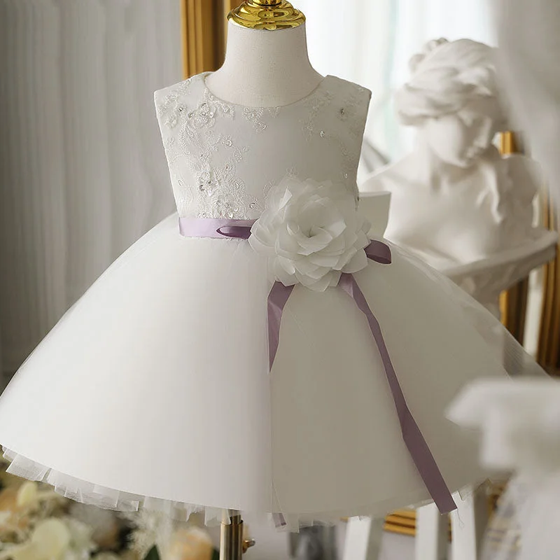Online Exclusive Flower Girl Dress Toddler Christening Summer Baptism White Floral Fluffy Princess Dress Online Exclusive Flower Girl Dress Toddler Christening Summer Baptism White Floral Fluffy Princess Dress