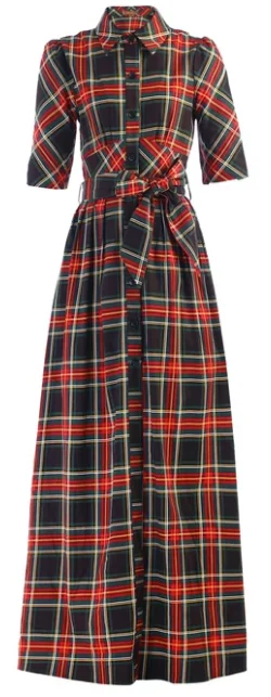 Exclusive Savings Checked Maxi Shirt Dress
