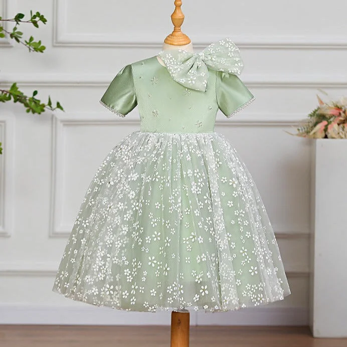 Mega Sale Toddler Prom Dress Little Girl Printing Bow Mesh Pattern Communion Birthday Party Dress Mega Sale Toddler Prom Dress Little Girl Printing Bow Mesh Pattern Communion Birthday Party Dress