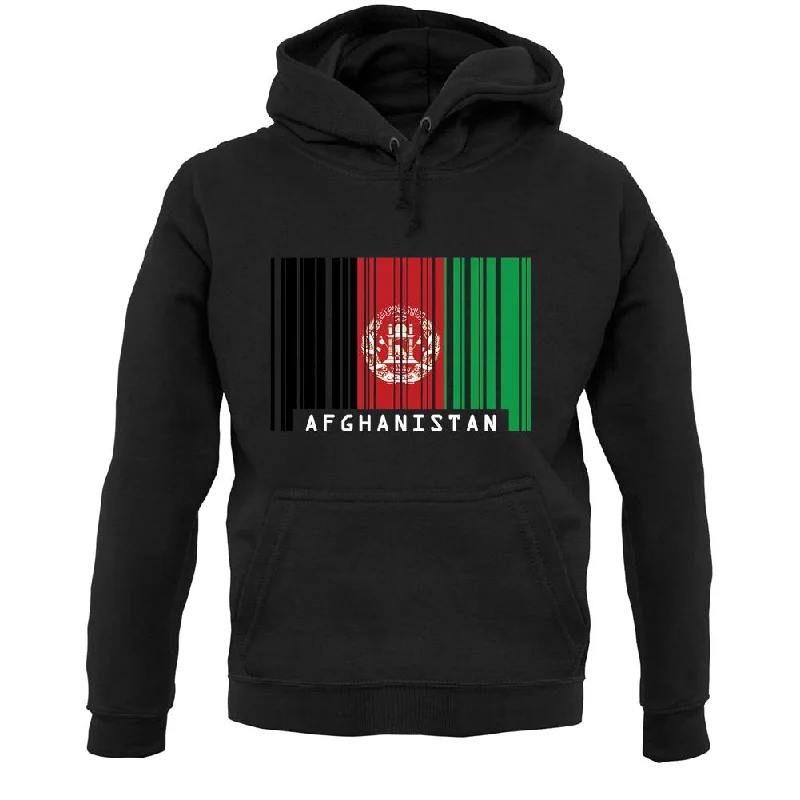 Limited Time Discount Afghanistan Barcode Style Flag Unisex Hoodie