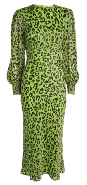 Exclusive Preview Aureta Silk Cheetah Dress