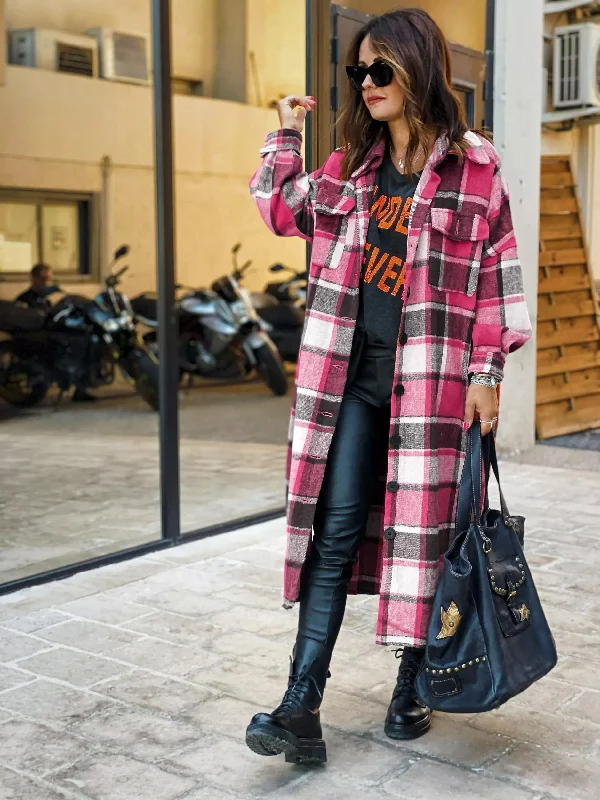 Don’t Miss Out Autumn Long Shirt Coat Woolen Coat Streetwear Women Casual Jacket