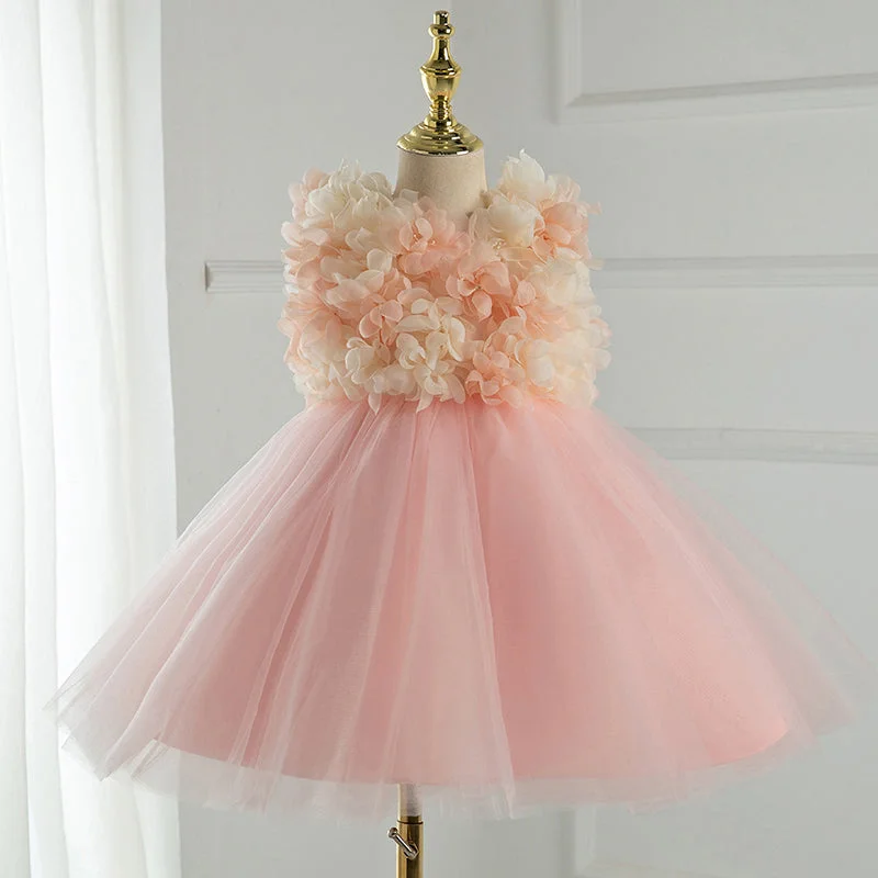 Hurry In Baby Girl and Toddler Easter Dress Princess Dress Summer Sleeveless Petal Puffy Birthday Party Dress