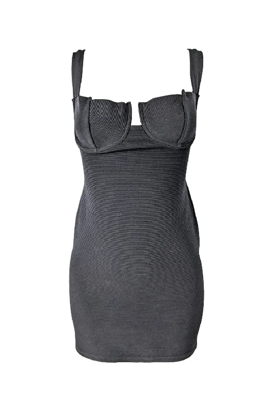 Super Savings Andrea Templer Paris Vintage Architectural Bust Bodycon Dress, 1990s
