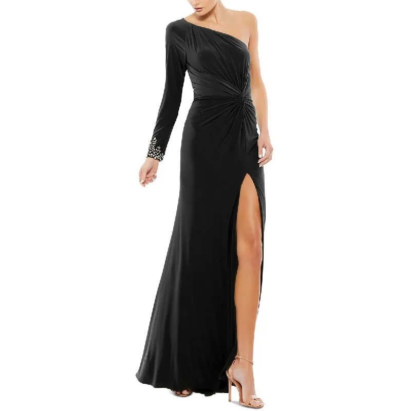 Ieena for Mac Duggal Womens Jersey Long Evening Dress