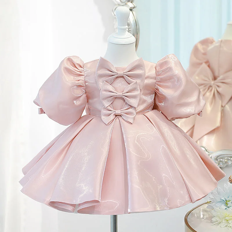 Reduced Prices Baby Girl Summer Princess Party Dress Bow Knot Birthday Party Dress