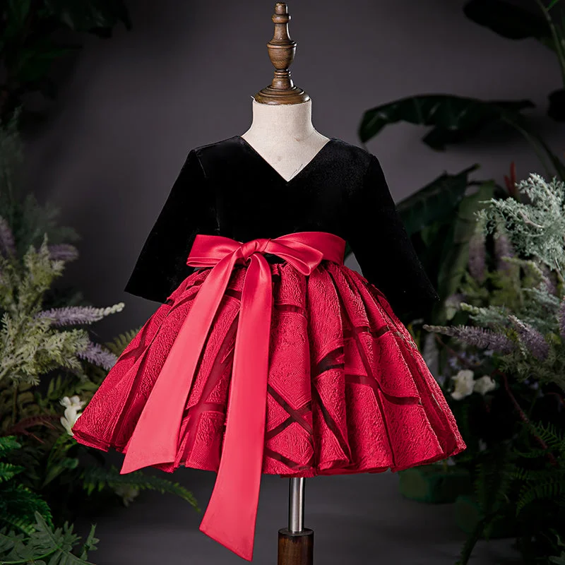Don't Wait Girl Christmas Dress Girl Formal Dresses Baby Girl Red Long Sleeve Puffy Velvet Ball Gowns Birthday Party Dresses Don't Wait Girl Christmas Dress Girl Formal Dresses Baby Girl Red Long Sleeve Puffy Velvet Ball Gowns Birthday Party Dresses
