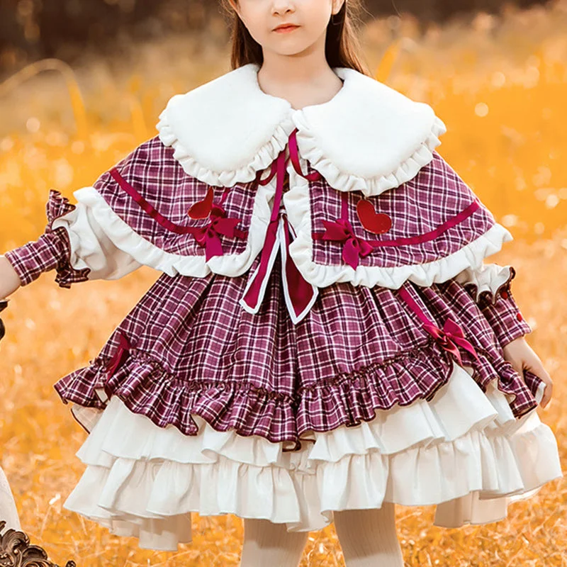 Savings Spectacular Baby Girl Dress Toddler Prom Winter Elegant Lolita Plaid Velvet Fluffy Princess Dress Savings Spectacular Baby Girl Dress Toddler Prom Winter Elegant Lolita Plaid Velvet Fluffy Princess Dress