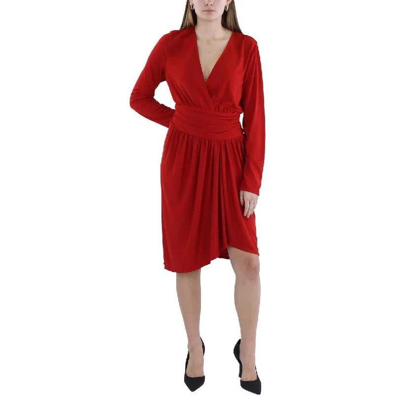 Lauren Ralph Lauren Womens Hi Low Midi Cocktail And Party Dress