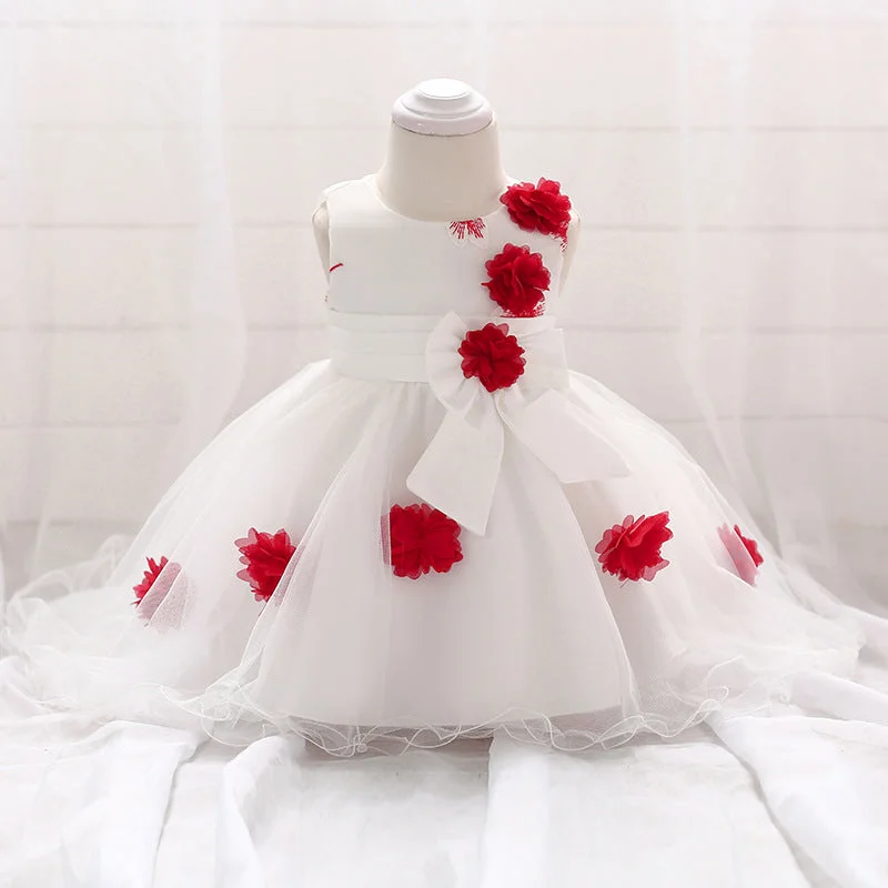 YEAR-End Sale Flower Girl Dresses Infant Lace Cozy Birthday Party Dresses Baby Girl Prom Dress