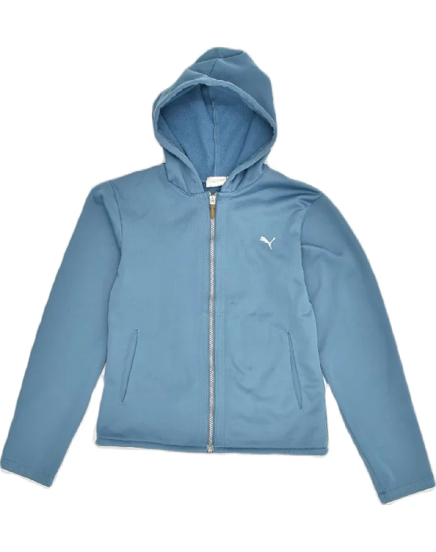 Loyalty Reward PUMA Womens Zip Hoodie Sweater UK 10 Small Blue